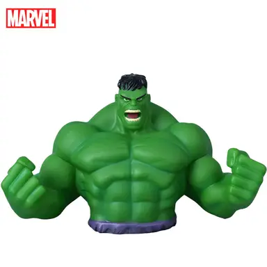 1pc Marvel Green Hulk Money Box Officially Licensed 3D PVC Figurine Piggy Bank Coin Bank Collectible Desktop Organizer Home Decor Waterproof Shatter-Resistant Savings Jar Gift
