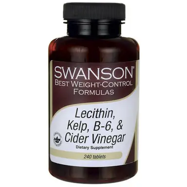 Swanson Lécithine, varech, vitamine B6 et vinaigre de cidre - 240 comprimés