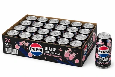 Lotte Chilsung PEPSI Zero Sugar Perzik 355 ml x 24