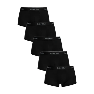 Calvin Klein LOW RISE TRUNK 5-Pack Men's Underwear BLACK W/DTM WB XS