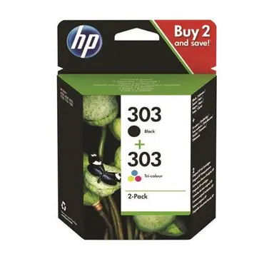 HP 303 cartouche d'encre d'origine, lot de 2 3YM92AE