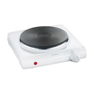 Severin KP 1091 witte kookplaat voor op het aanrecht, afgesloten plaat, 1 zone