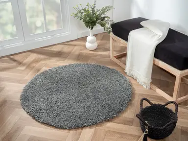 My Flair Teppich "My Shaggy" rund dunkelgrau 150 x 150 cm