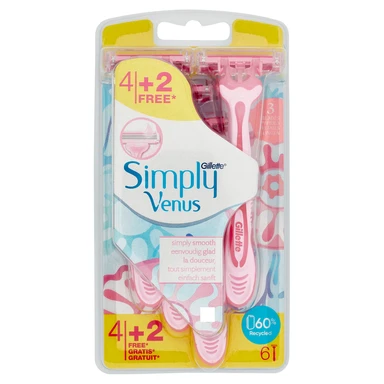 Gillette Simply Venus 3 Wegwerpscheermesjes 4+2 stuks