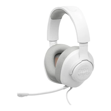 JBL Quantum 100M2 Kabelgebundenes Over-Ear Gaming-Headset mit JBL QuantumSOUND Signature, 3,5-mm-Klinke, Multi-Plattform-Kompatibilität und abnehmbarem Mikrofon mit Stummschaltungsoption, Weiß