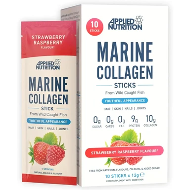 Applied Nutrition MARINE Collagen Stick Pack Strawberry Raspberry -10 X 12G