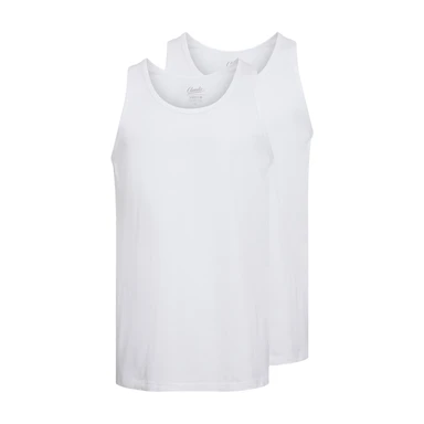 JBS Claudio 2er-Pack Baumwoll-Tanktops Weiß XXL