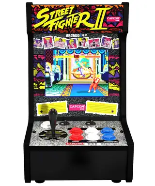 Arcade1Up Borne d'arcade Street Fighter Countercade, sous licence officielle Capcom, écran LCD 8 pouces, 5 jeux inclus