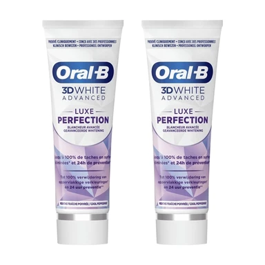 Oral-B 3D White geavanceerde tandpasta luxe perfectie 2 x 75 ml