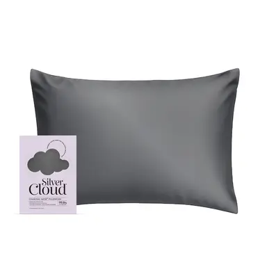 Silver Cloud Satin Silver Ion Infused Pillowcase Charcoal