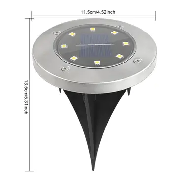 VIVREAL L1549 Solar-Gartenleuchten für den Außenbereich, aufgeladen durch Solarenergie, 8er-Pack, NeuJahr-Verkauf, Top-Geschenkideen