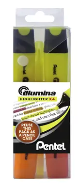 Pentel Illumina Highlighter Assorted Pack of 4