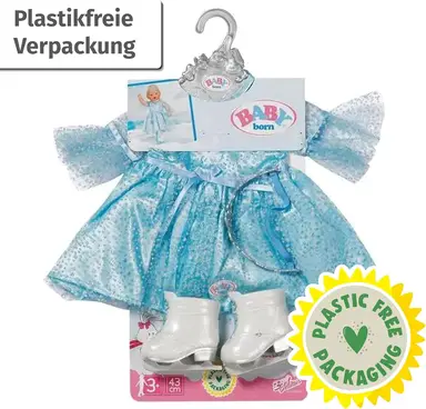 Baby Born eisprinzessin 43 cm | prinzessinnenkleid mit schlittschuhen und tiara für 43 cm puppen | modell 836095 Zapf Creation