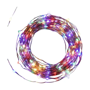 SALCAR Coloré LED Guirlande Lumineuse de 10 mètres / 33 Ft 100 diodes à l'intérieur du Fil de cuivre Micro USB pour Les fêtes de Noël Party Decorating (Multicouleur)