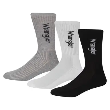 WRANGLER sportzokken ROGERS - zwart/grijs gemêleerd/wit - maat 43-46