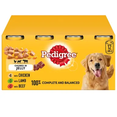 PEDIGREE Adult Wet Dog Food Mixed Selection in Jelly 12 x 385g Can