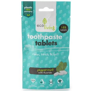 Ecoliving Toothpaste Tablets w\Fluoride 125 Tablets