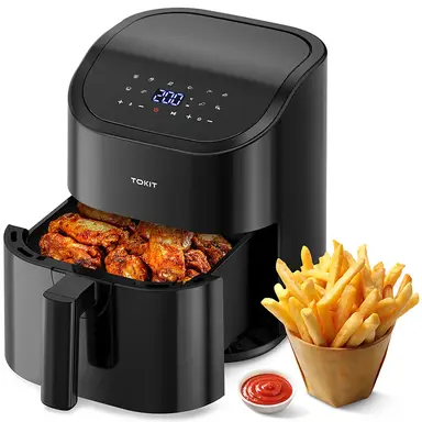 TOKIT 4.5L Airfryer - 10 Functies, Tot 95% Minder Vet*, Compact Formaat