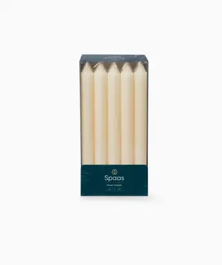 Spaas Dinner Candles Household Unscented White 10pcs