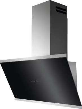 AEG GV77D61SL wandgemonteerde rookzuigkap zonder bovendeksel / Serie 7000 SilenceTech / afzuig- of recirculatiestand / 60 cm / zwart / SilenceTech / max. 440 m³/u / min. 51 – max. 71 dB(A) / A+ / touchbediening