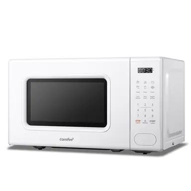 Comfee' 700 W 20 Liter Digital-Mikrowelle mit 6 Kochprogrammen, Express-Kochfunktion, 11 Leistungsstufen, Auftaufunktion und Speicherfunktion - Weiß - CM-E202CC(WH)