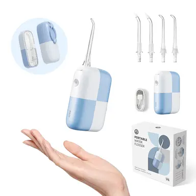 BAIR CARE V6 Portable Pocket Water Flosser with Innovative Magnetic Tank, Press Spray Mode, 30-Day Battery Life, USB Rechargeable, IPX7 Waterproof, Ideal for Travel, Home & Daily Oral Care