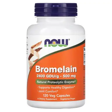 NOW Foods Bromelain, 500mg - 120 Vegan Capsules
