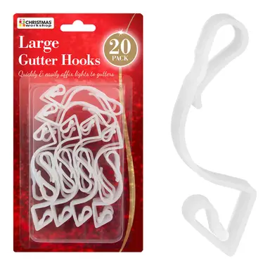 Christmas Workshop 20PC Large Gutter Hooks