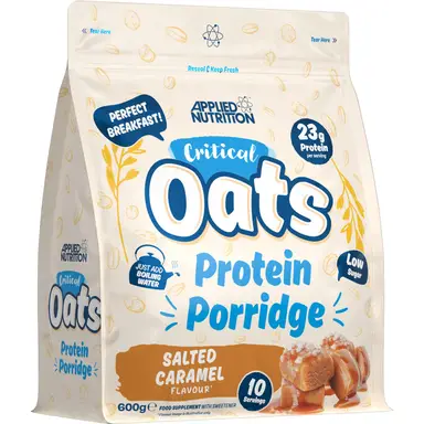 Applied Nutrition Critical Oats Protein Porridge Salted Caramel Protein Nutrition Powder Flavour - 600g