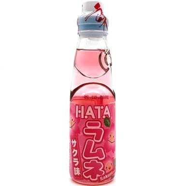 Boisson Gazeuse Japonaise JP Hatakosen Ramune Saveur Sakura 200ml