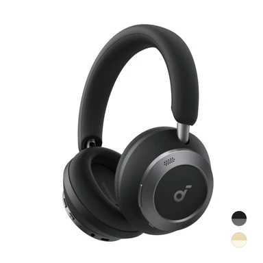 soundcore by Anker Space One Pro draadloze koptelefoon met adaptieve actieve ruisonderdrukking, 6 microfoons, opvouwbaar en comfortabel, 60u batterijduur, lossless audiokwaliteit, snelladen, Hi-Res draadloos geluid met LDAC