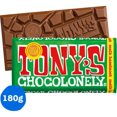 Tony's Chocolonely Milk Hazelnut 180g