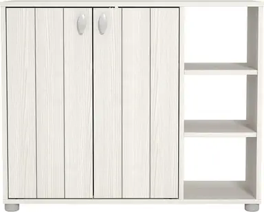 Galano Hansel 24-Pair Shoe Cabinet – 2-Door Storage Unit, Modern Standing Rack for Hallway (Cream Oak) – D35.3 x W79.6 x H119.0cm