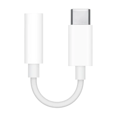 Apple offizieller USB‑C auf 3,5‑mm‑Kopfhöreranschluss‑Adapter, Kopfhörer, Lautsprecher, Weiß, 6,8 x 1,7 x 8,8 cm