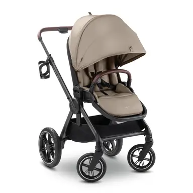Hauck Comfort N Care Air Set Kombi-kinderwagen (mit Luftreifen) – inkl. babywanne, sportsitz, beindecke und getränkehalter – Mocha