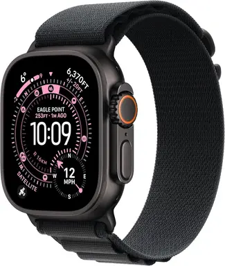 Apple Watch Ultra 3 GPS + Cellular 49mm Black Titanium Case with Black Alpine Loop - Medium