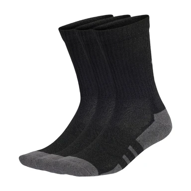 Adidas Essentials Gevoerde Crew Sokken Zwart Grijs 3 Paren 37-39