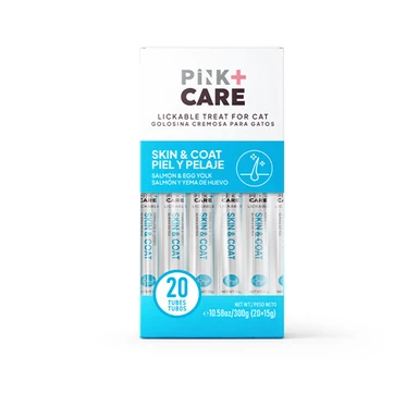 PINK + Care Friandises liquides pour chats au saumon et jaune d'œuf - 20 × 15 g