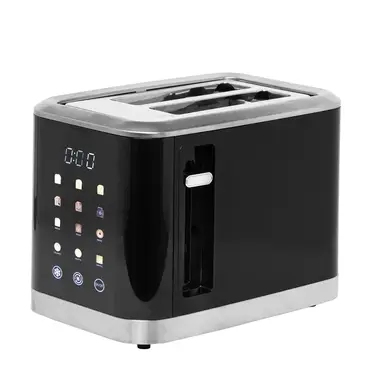 Haden Sensor 2 Slice Toaster, Digital Touch Screen, Bagels, Black - 212948