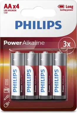 Philips batterij AA LR6 (4 stuks) LR6/AA