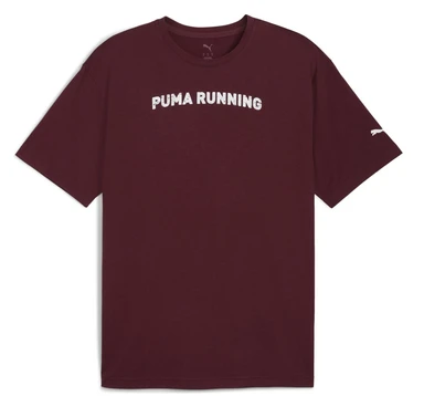 Puma Men's Run Graphic Tee Oversized - Ruby Shimmer
