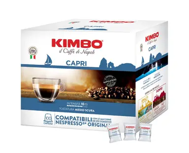 KIMBO Lot de 100 capsules de café Nespresso, intensité 10/13 - 540 g