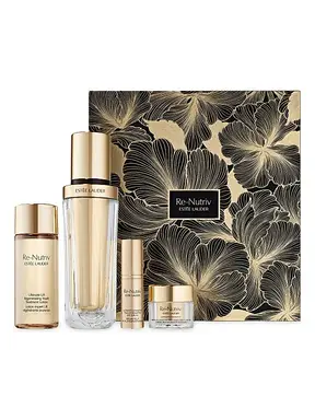 Estee Lauder Re-Nutriv Vierteiliges Hautpflege-Set (Reinigung 125 ml + Creme 50 ml + Augencreme 15 ml + Schwarzer Trüffel Serum 30 ml)