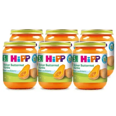 Hipp bio Butternutkürbis (ab 5 Monaten) Multipack 6 x 125 g