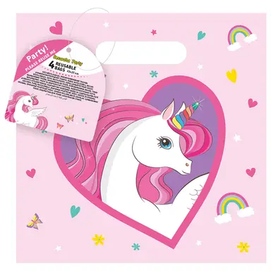 Unicorn Rainbow Party Bags 4 Pack