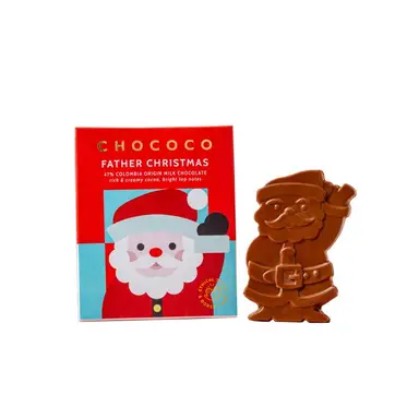 Chococo 47% Milk Chocolate Christmas Santa Shape 45g