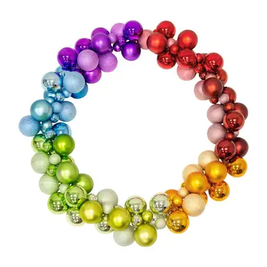 Christmas Workshop Rainbow Bauble Garland 1.8m