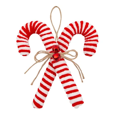 Christmas Workshop Crossed Candy Cane Xmas Tree Decor