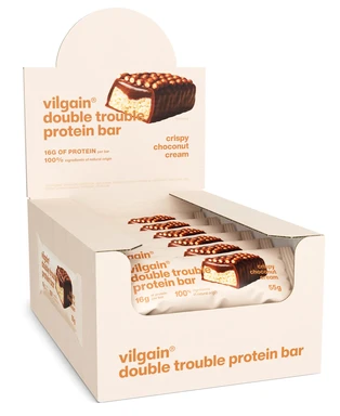 Vilgain Double Trouble Protein Bar Choc Bueno with Crisps - 12 x 55g
