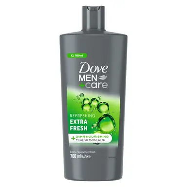 Dove Men + Care Refreshing 3 In 1 Hair Face And Body Wash Extra Fresh 700ml